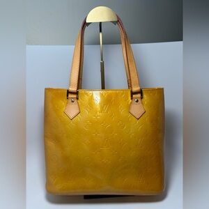 Louis Vuitton Gold Vernis Leather Monogram Houston Tote/Hand Bag